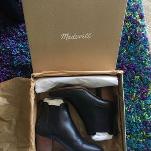 Madewell Regan Boots in Rich Black Leather